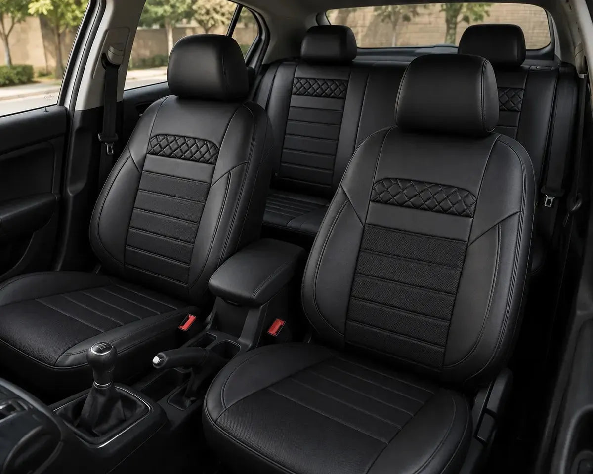 Funda Cubre Asientos Eco Cuero Universal Autos Y Camionetas