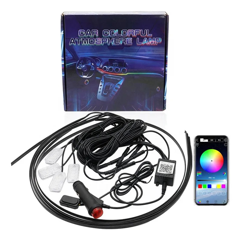 Luces Led Interior Auto Led Tablero Y Ambiental Kit 10 En 1