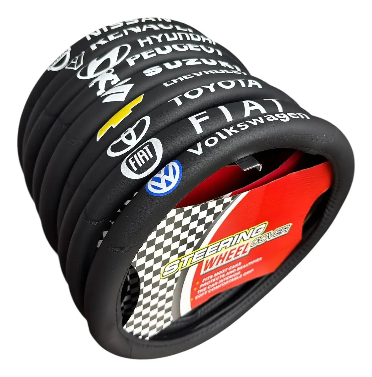 Cubre Volantes Para Auto Premium Cuero De Marcas