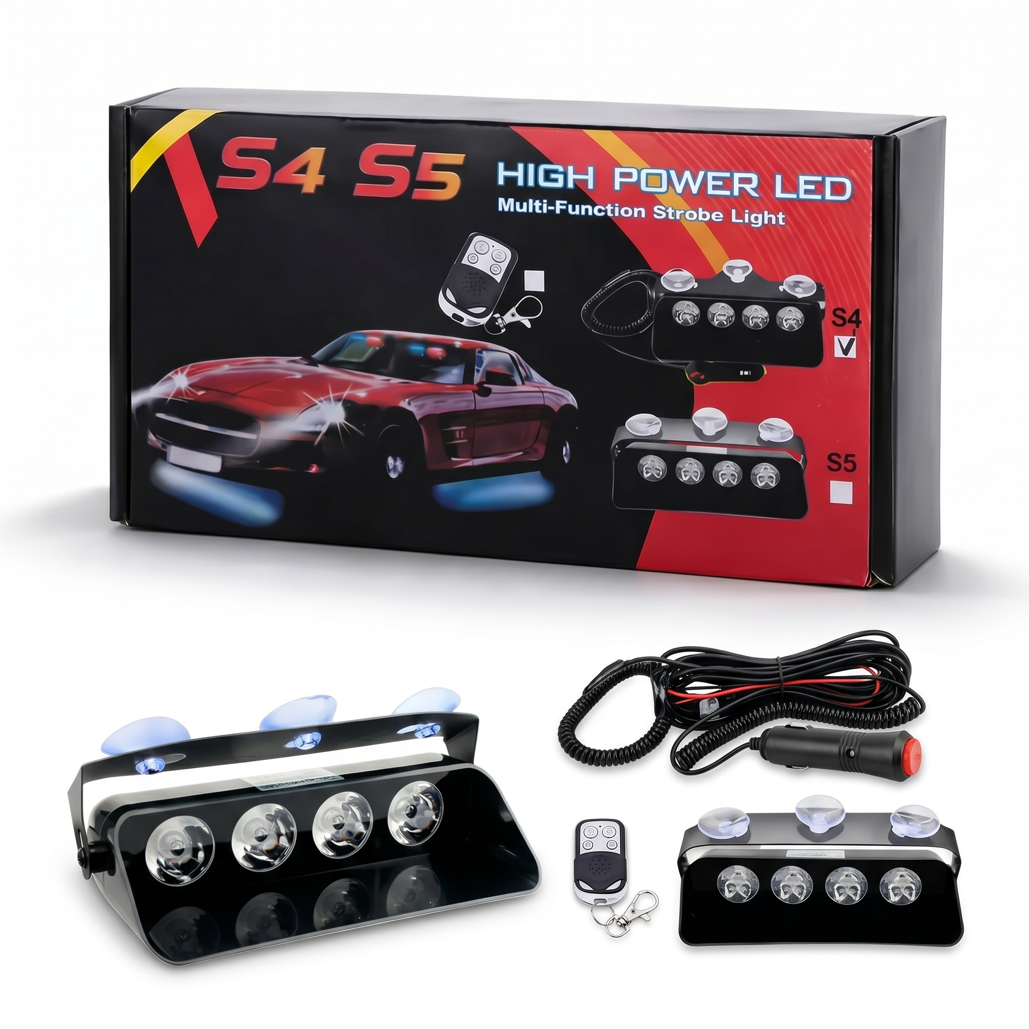 Barra Led Policia Rojo Y Azul Varios Modos