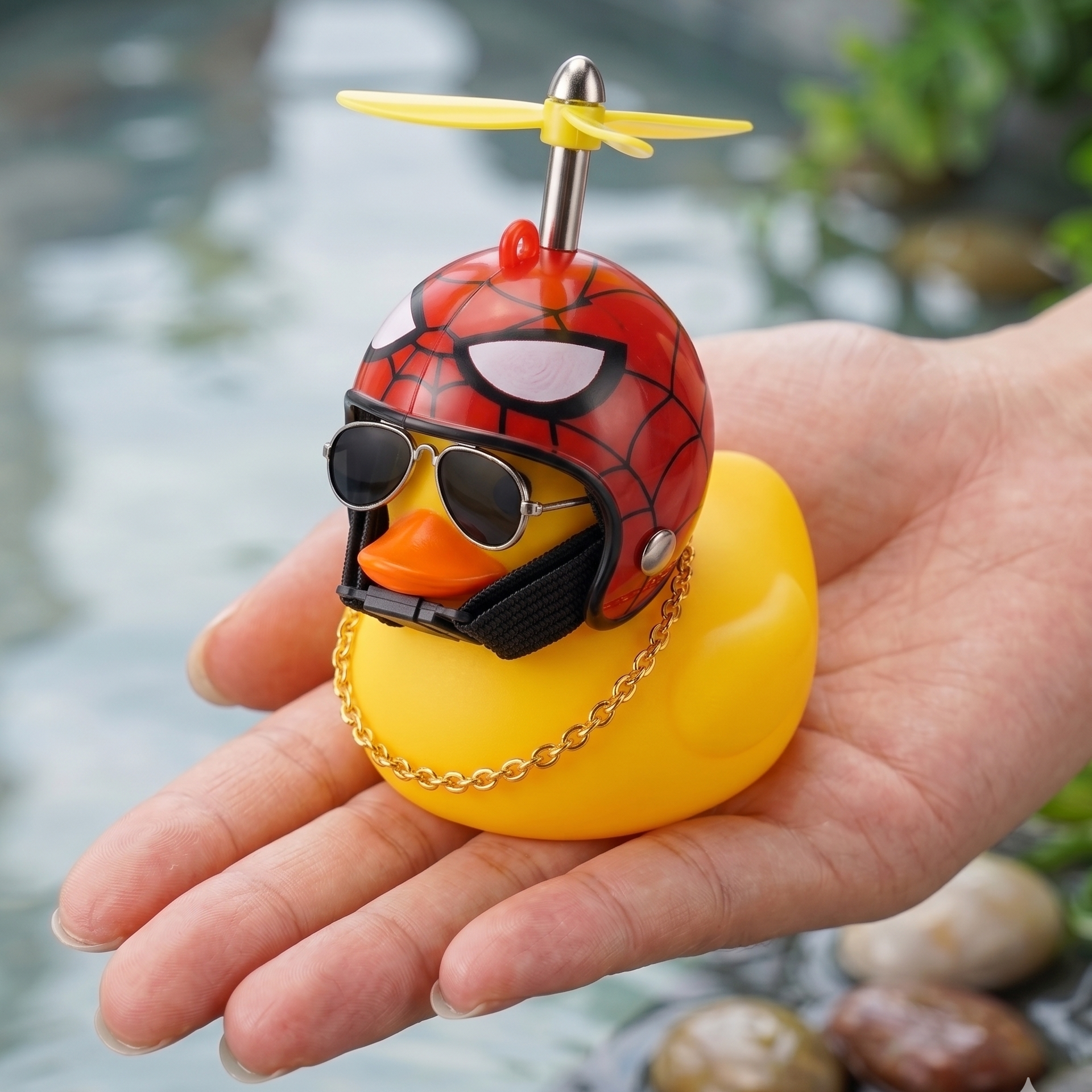 Adorno Pato Fachero Para Coche Adhesivo Con Accesorios