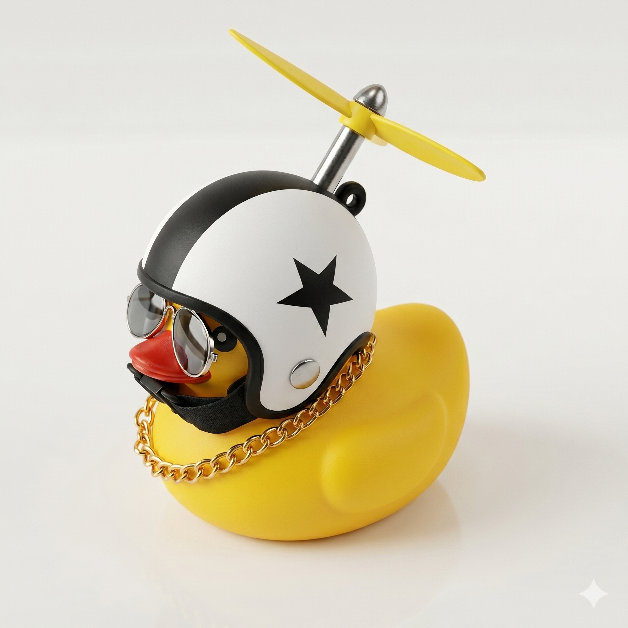 Adorno Pato Fachero Para Coche Adhesivo Con Accesorios
