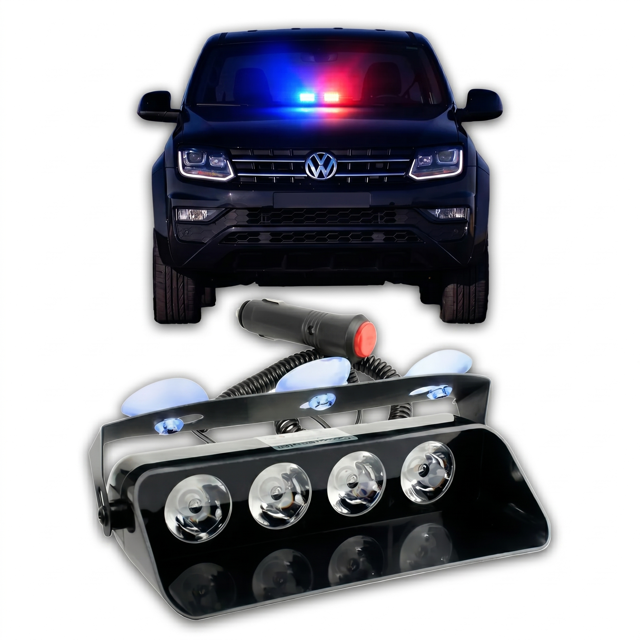 Barra Led Policia Rojo Y Azul Varios Modos