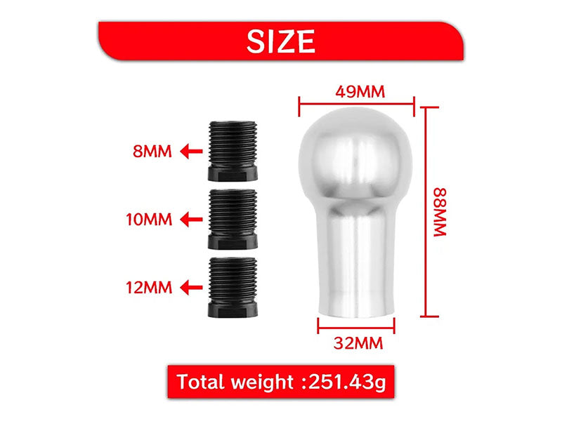 Palanca De Cambios Pomo Racing Cromo Deportivo