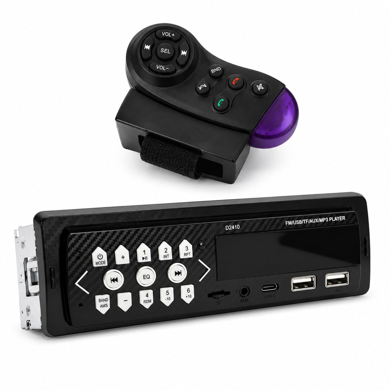 Radio Auto Fm Mp3 Bluetooth Usb Micro Sd Control Volante/45w