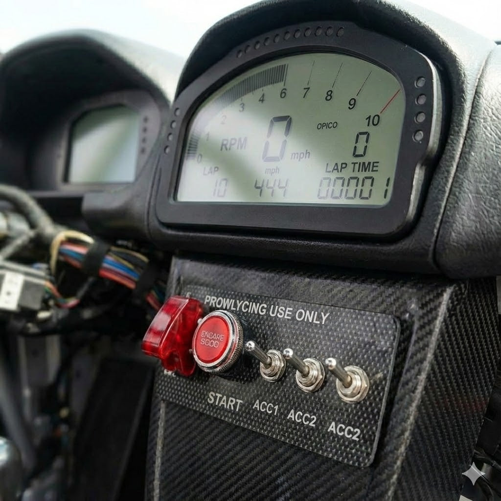 Tablero botón de arranque Racing
