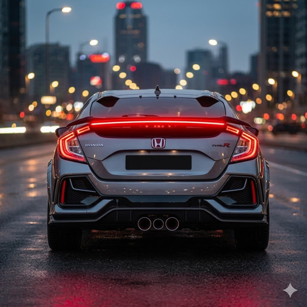 Aleron Goma Spoiler Led Luz Posición Freno Señalero